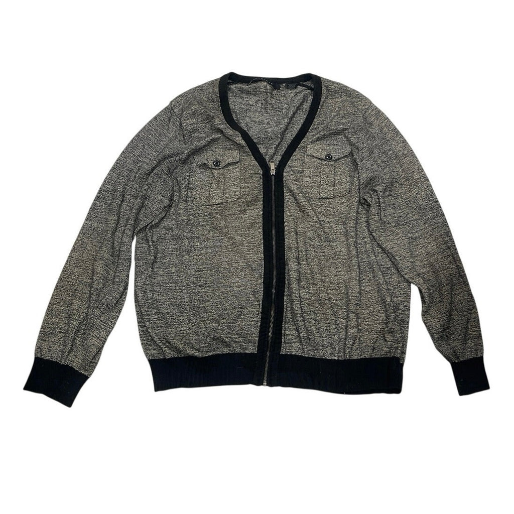 Sean John Zip-up Knit V-Neck Cardigan Sweater SZ 3XL Hip Hop Streetwear