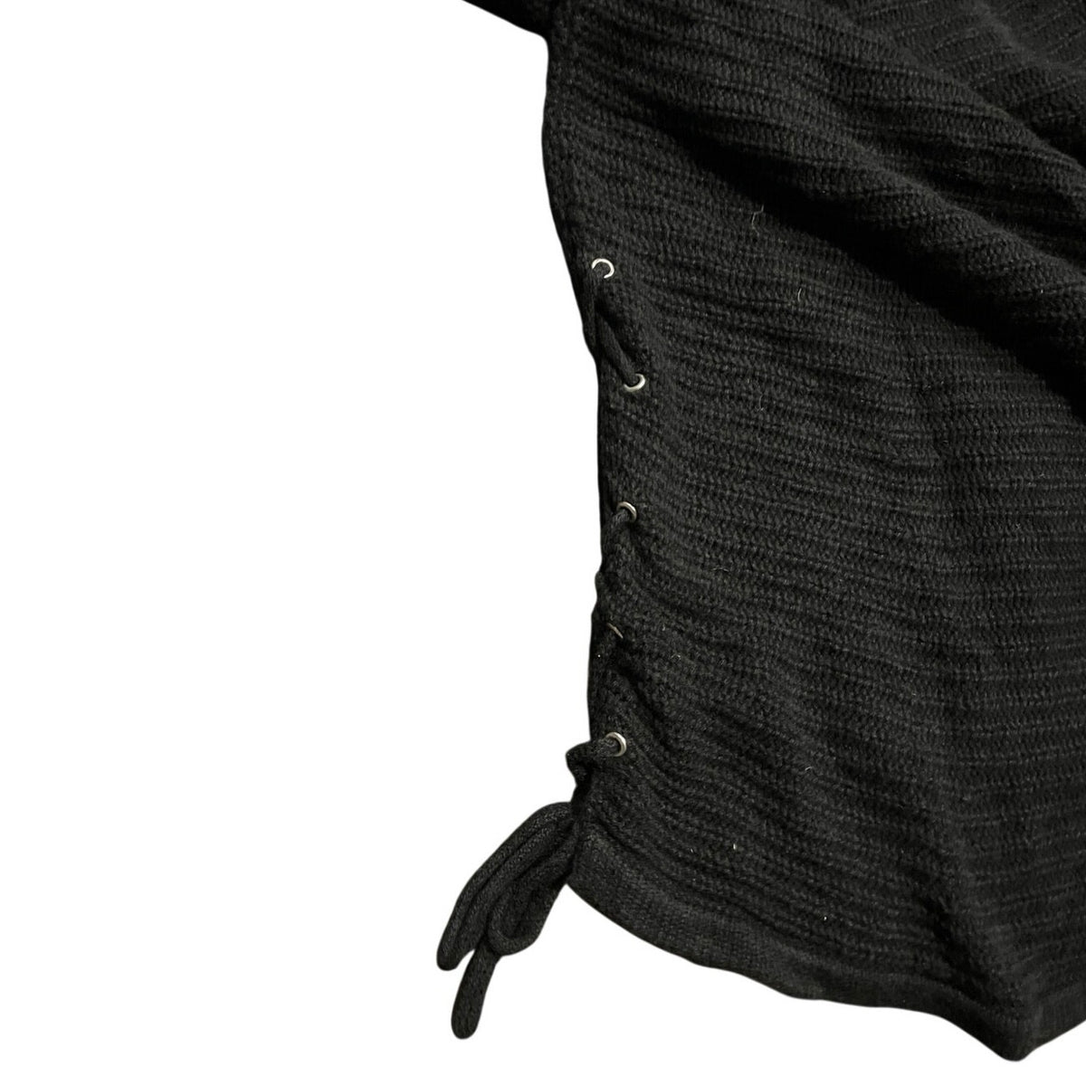Cynthia Rowley Black Loose Chunky Knit Sweater Tunic Dress Minimalist