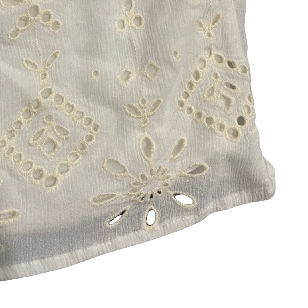 Mason & Belle Eyelid Lace Sleeveless Blouse Size medium Embroidered Boho Chic