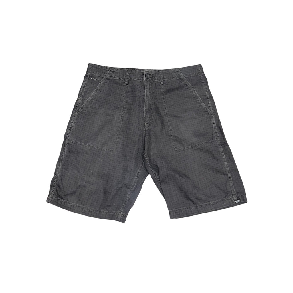 Vans Gray Plaid Shorts Size 36 Streetwear Skater Utility Y2K Everyday Casual