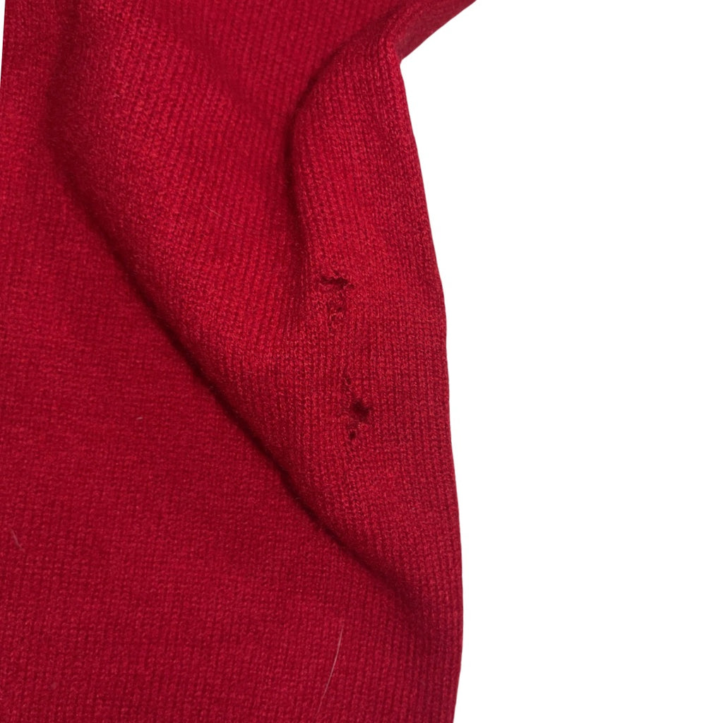 Joe's Jeans the Dani Cashmere Button Crop Cardigan Holiday Red Size Small Preppy