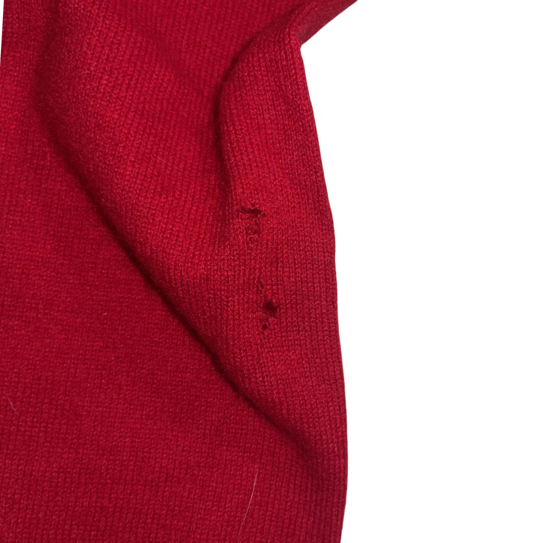 Joe's Jeans the Dani Cashmere Button Crop Cardigan Holiday Red Size Small Preppy