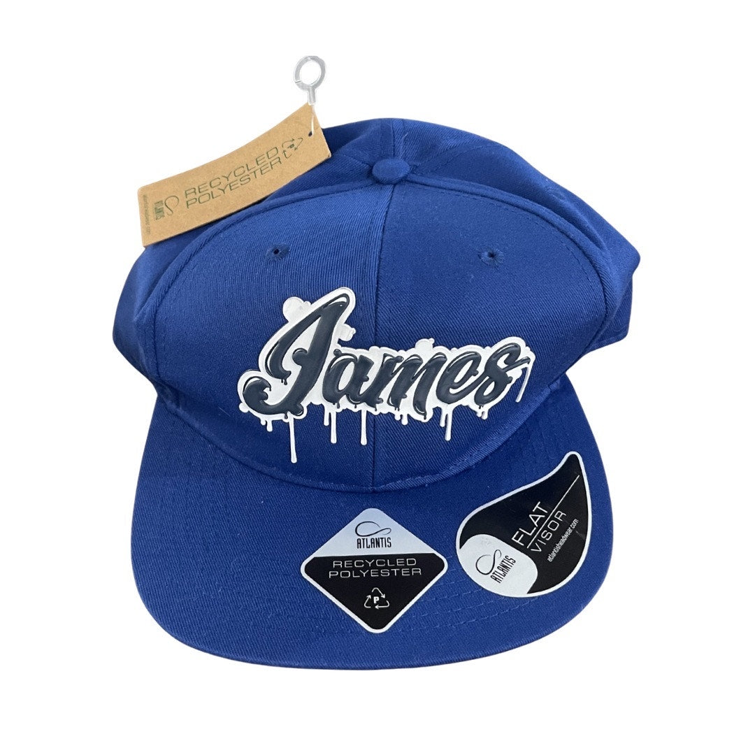 Atlantis Headwear Baseball Cap Royal Blue James (Jame) Graffiti Snapback NWT