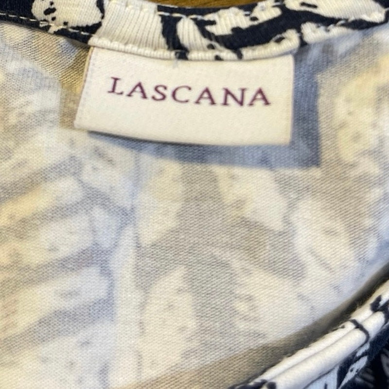 Lascana Sleeveless Patterned Mini Fit and Flare Jersey Dress SZ 2 Beach Vacation