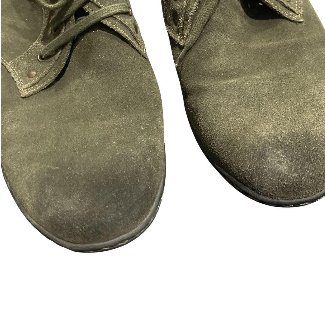Kenneth Cole Reaction Green Suede Chukka Boot Shoes Size 13 Distressed Rugged