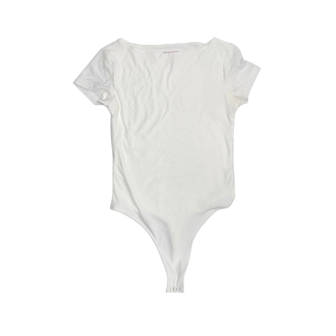 Pink Rose Bundle Set of Two BodySuits White and Rose Pink Size Small