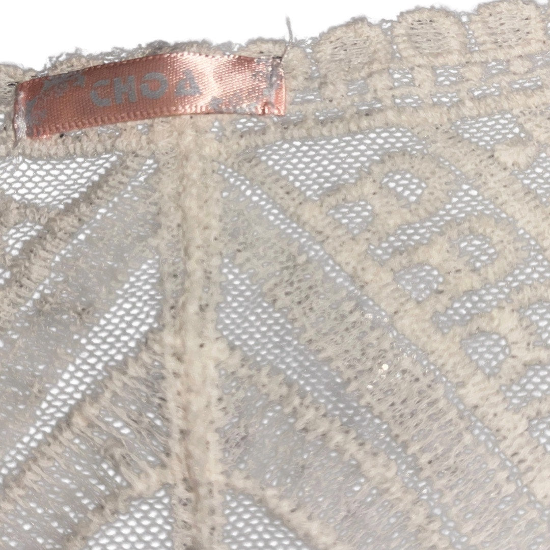 Embroidered Sheer Lace Open Cardigan Size Large Cover up Boho Coachella Western