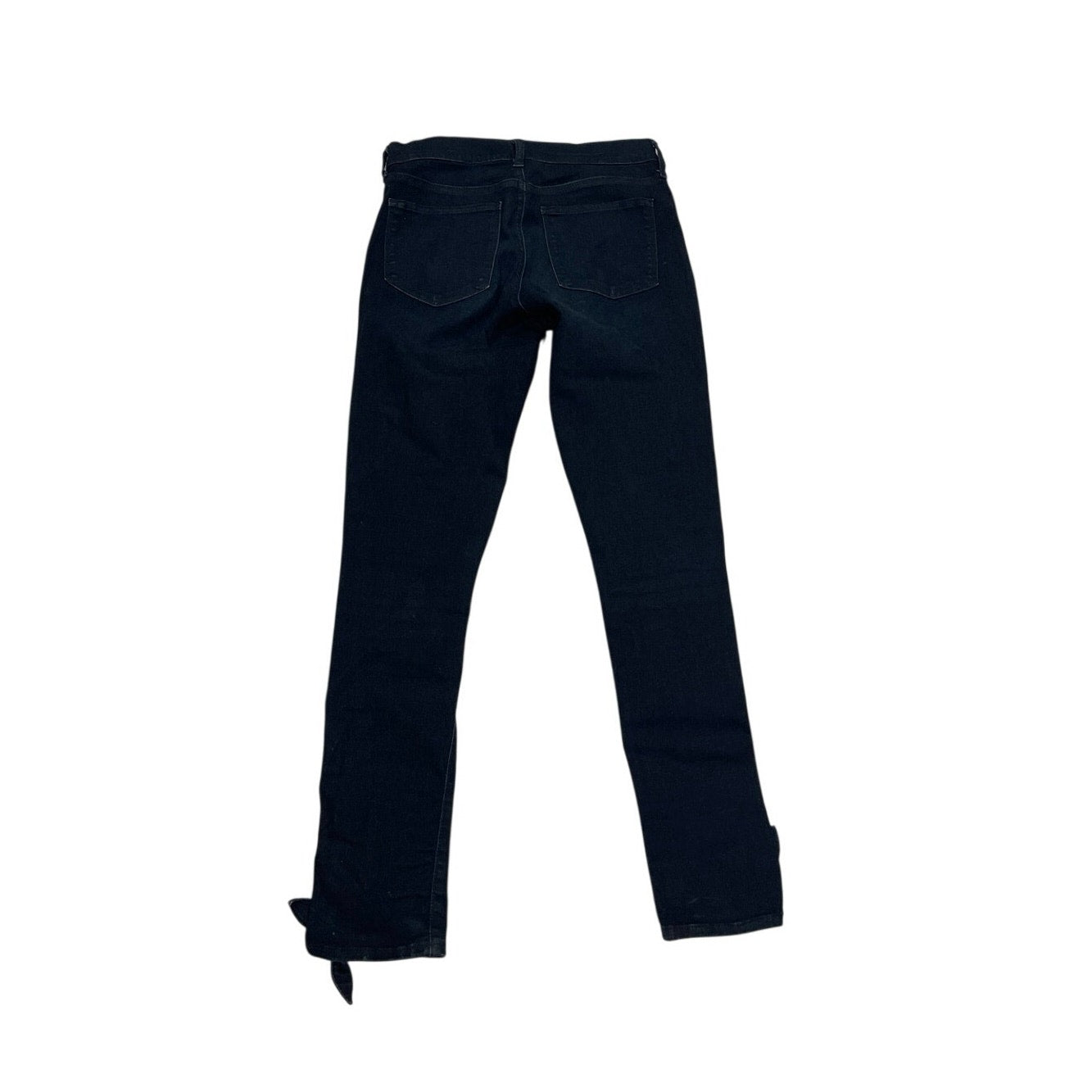 Gap Denim Jegging Indigo Blue High Rise Pants SZ 28 Tall Ankle Tied Bow