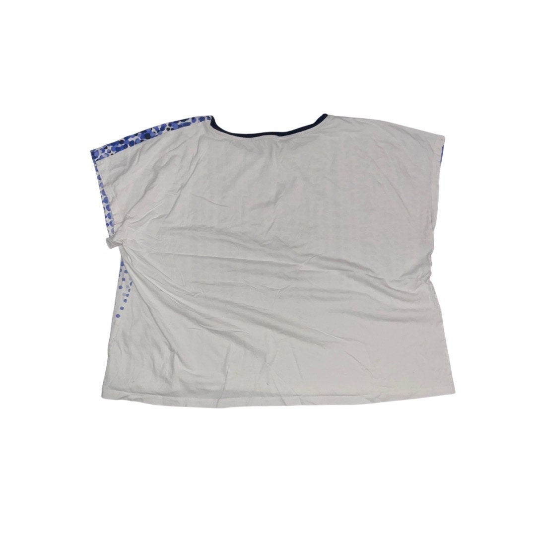 Tommy Hilfiger Women Cotton Blend Blue Polka Dot Top Plus Size 3X