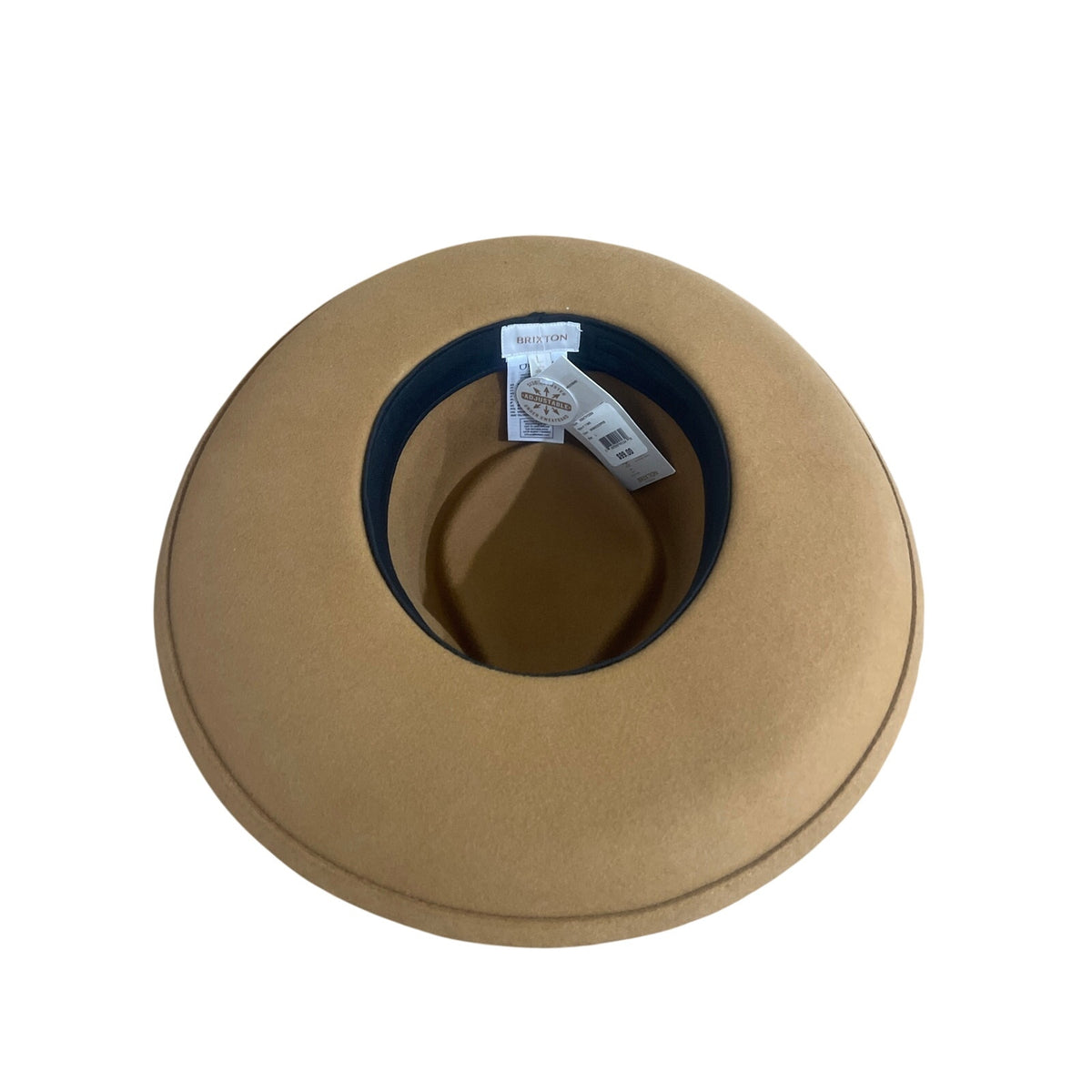 Brixton Wool Felt Monet Fedora Washed Copper SZ L Hat Rancher Cowboy Adjustable
