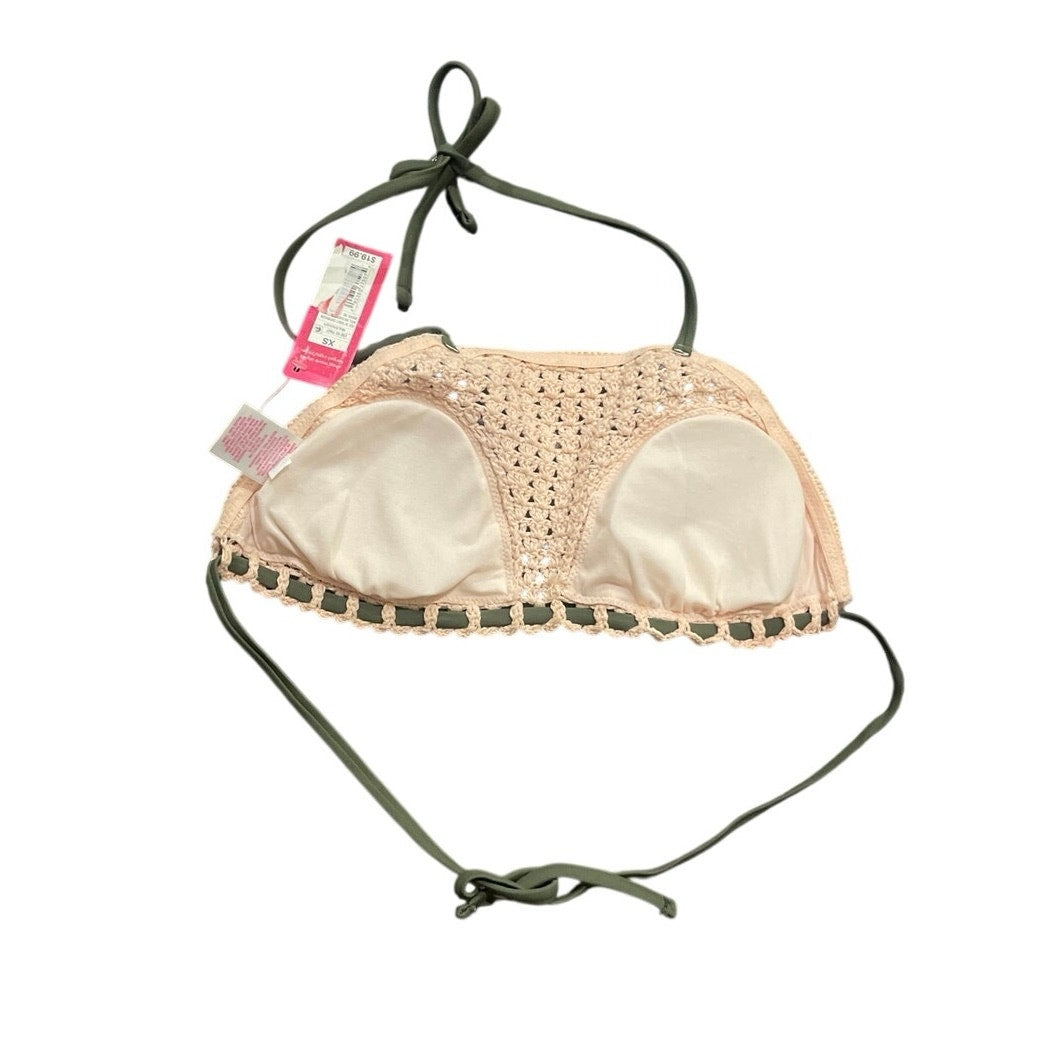 Xhilaration Crochet Set of Two Halter Bikini Tops SZ XS Boho Festival Beach NWT`
