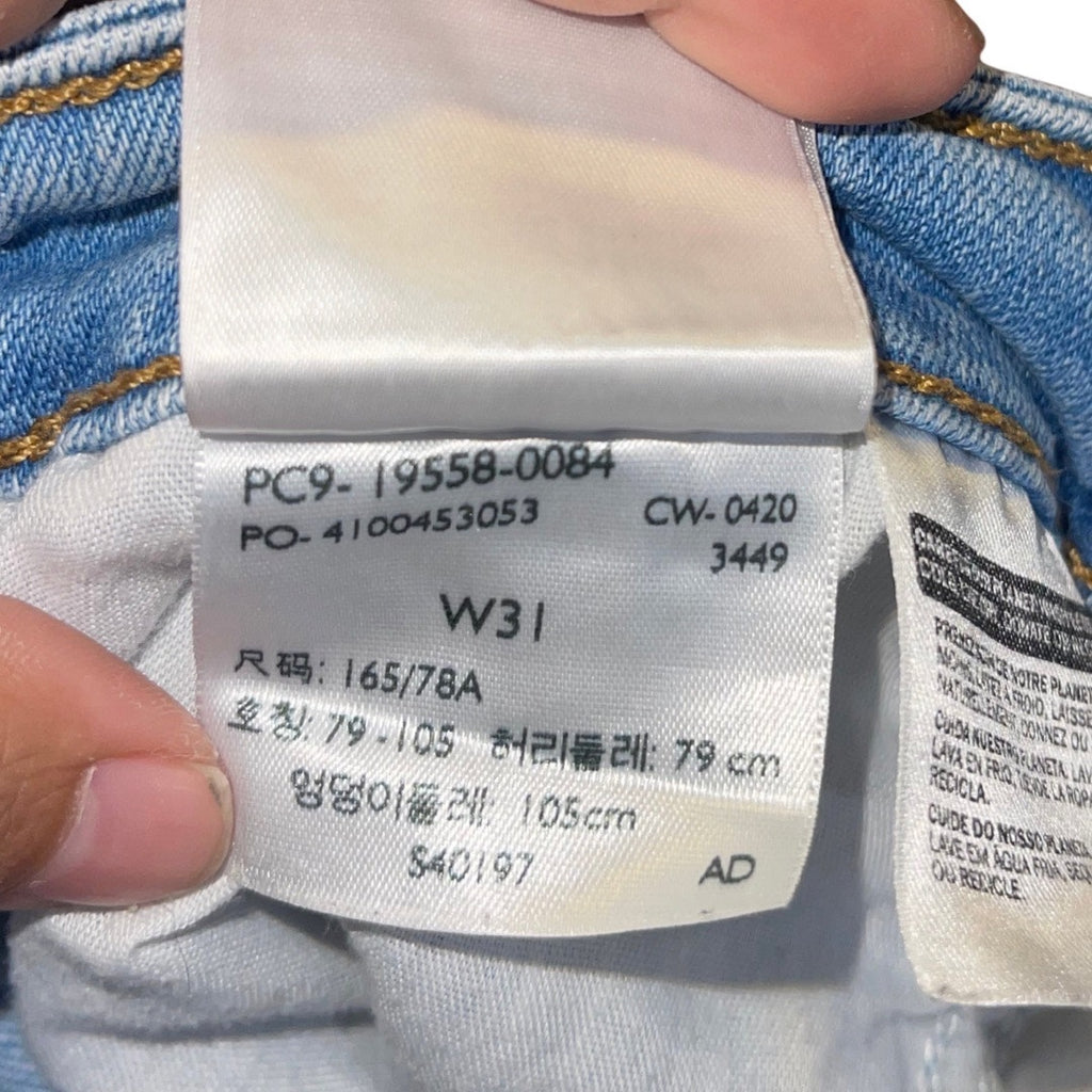 Levi's 711 Distressed Skinny Jeans Size 31 Streetwear Medium Wash Denim