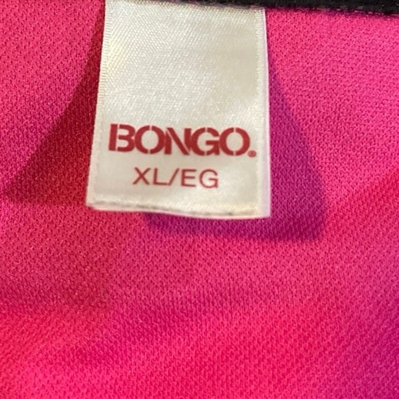 Bongo Hot Pink Color-block Mesh High Waisted Bikini Set XL Sporty Beach Swimwear