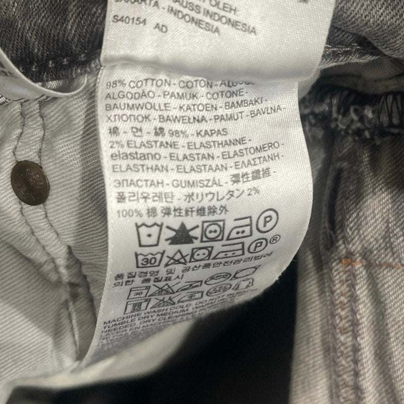 Levi's Strauss 512 Slim Taper Grey Wash Denim Jeans Size 38x30 Casual Streetwear
