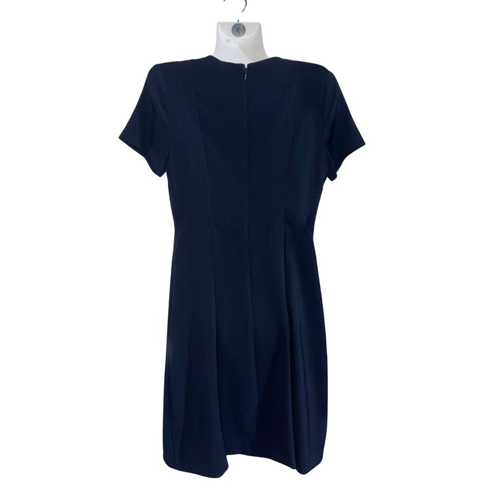 Tommy Hilfiger Short Sleeve V-Neck Pleated Dress SZ 6 Career wear office Preppy