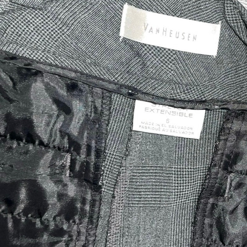 Van Heusen Stretch Dress pants plaid design Straight Leg