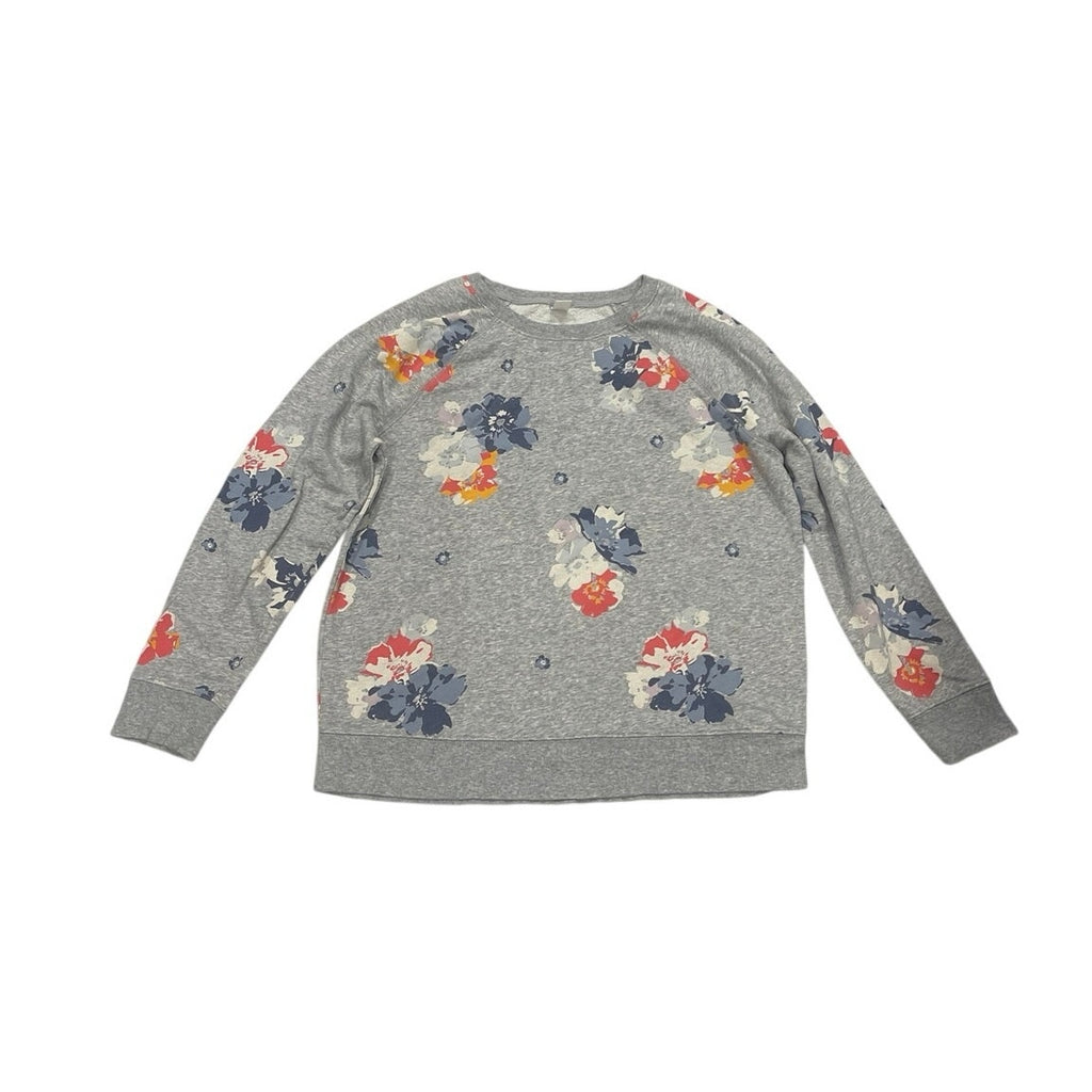 Old Navy Floral Crewneck Sweatshirt Size Large Botanical Boho Loungewear