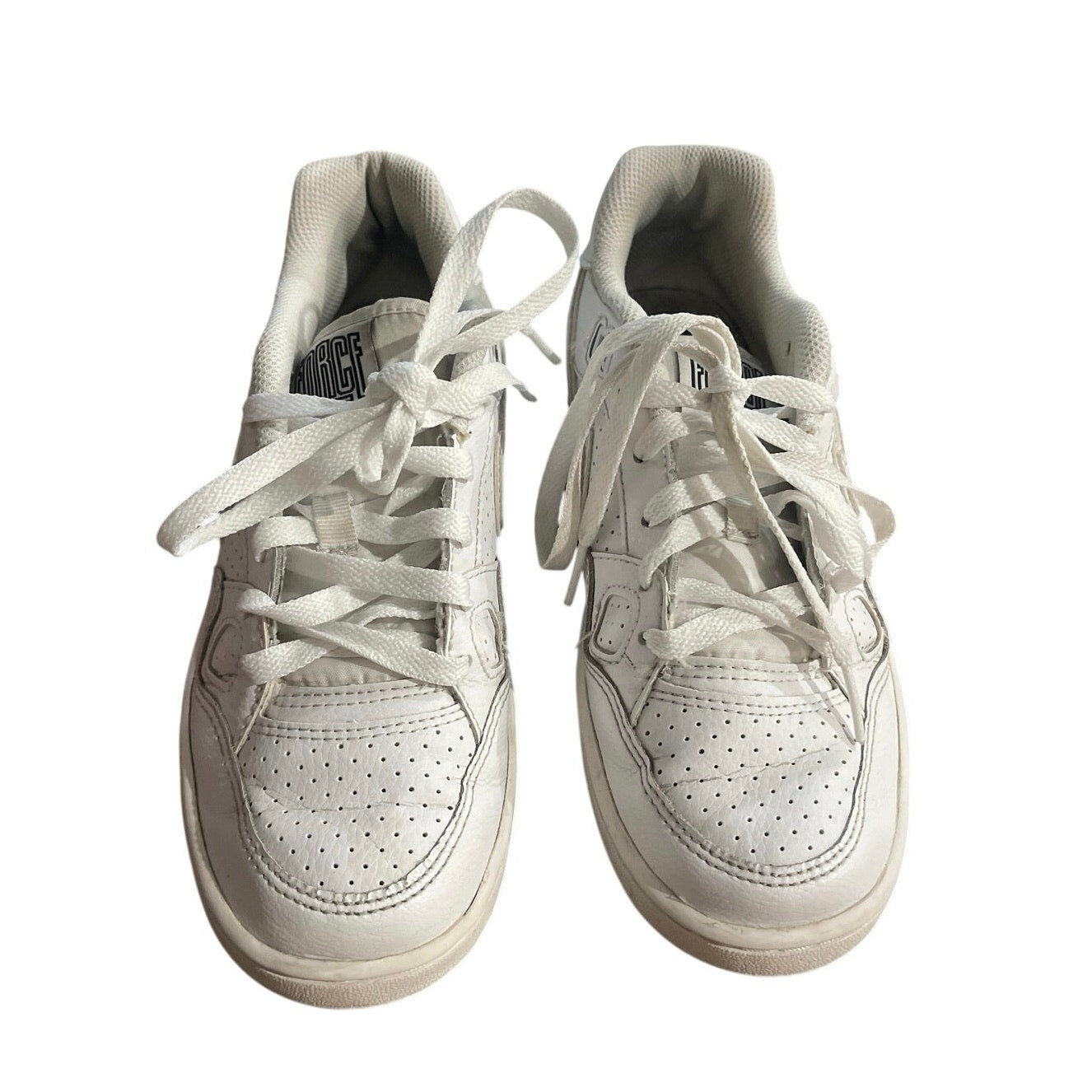 Nike Son of Force Sneakers Shoes Triple White SZ Women 7 Kids 5.5 Athletic
