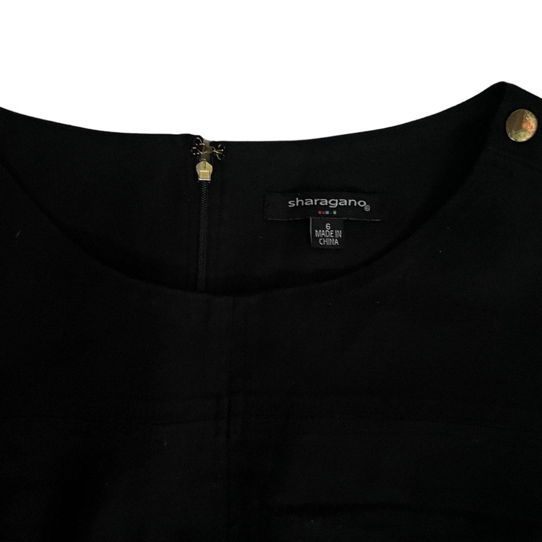 Sharagano Sleeveless Black Short Dress