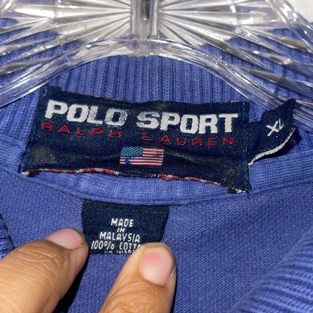 Polo Sport Logo Ralph Lauren Lot of 2 Polo Shirts XL Short Sleeve American Flag