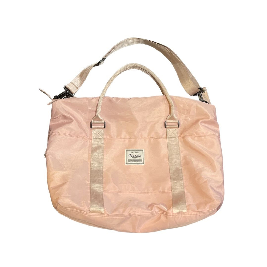 Floless Workshop Pink Nylon Duffel Travel Bag Weekender Carry On Gym Sports