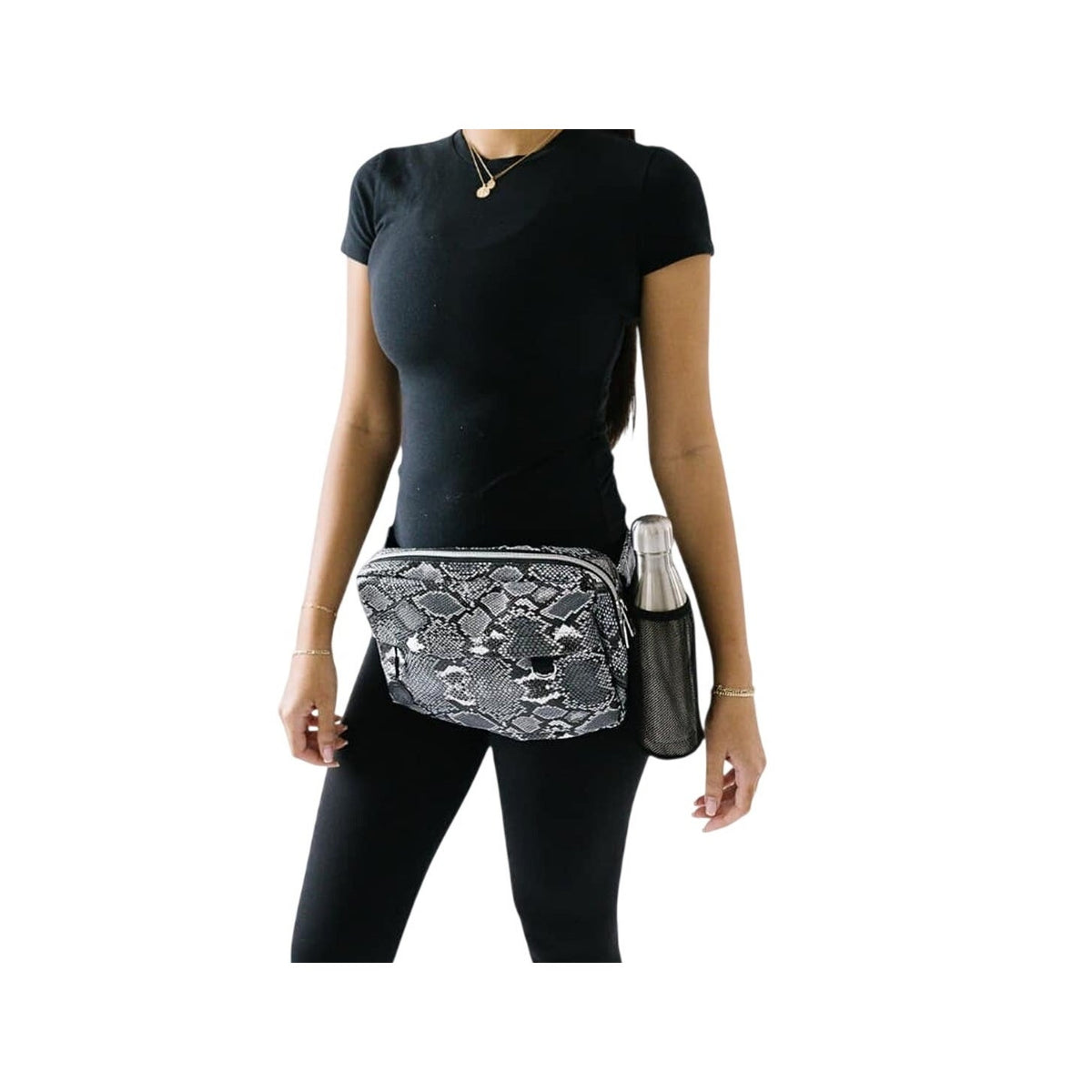 TushBaby Snakeskin Print The Pack Crossbody Fanny Pack Diaper Waist Bag