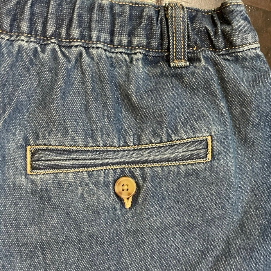 Old Navy Extra High Waist OG Chino Pleated Denim Jean Mom Shorts SZ S Retro NWT