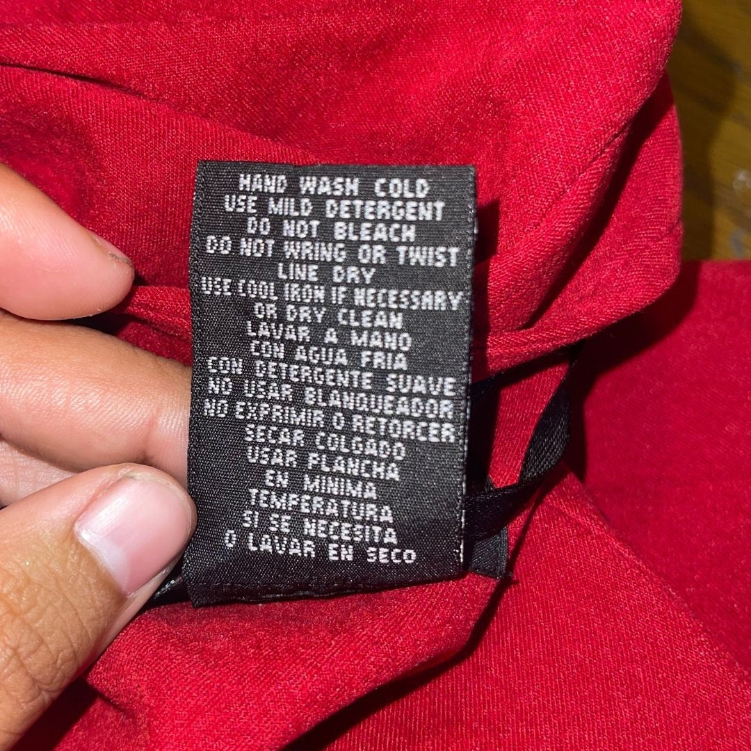 R&K Originals Vintage Red Velvet Faux Suede Jacket SZ 14 Career Holiday Office