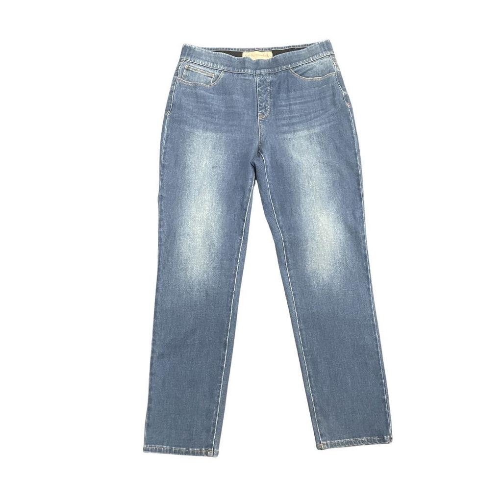 Soft Surroundings Stretch Pull On Elastic Waist Denim Jeans Pants Large Casual