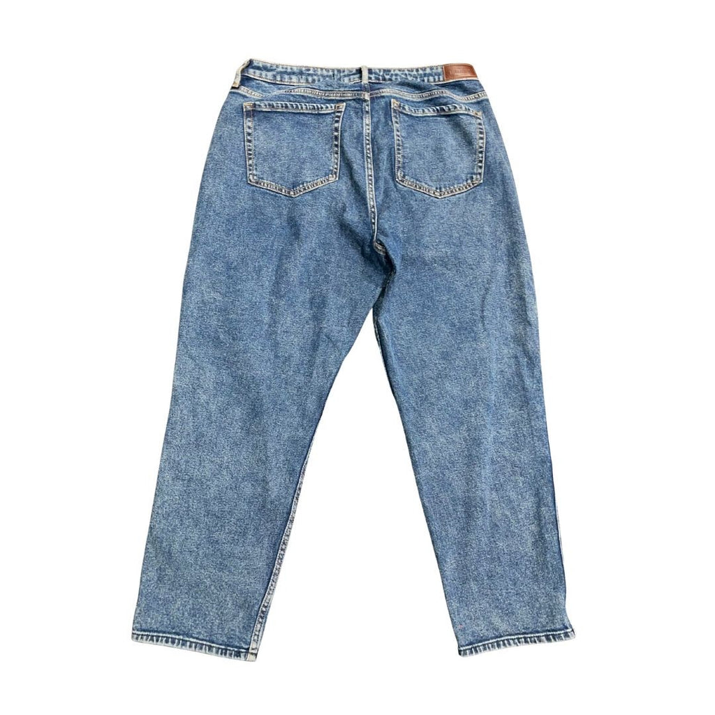 Hollister Relaxed Fit Blue Denim Jeans Ultra High Rise Baggy Tapered Pants
