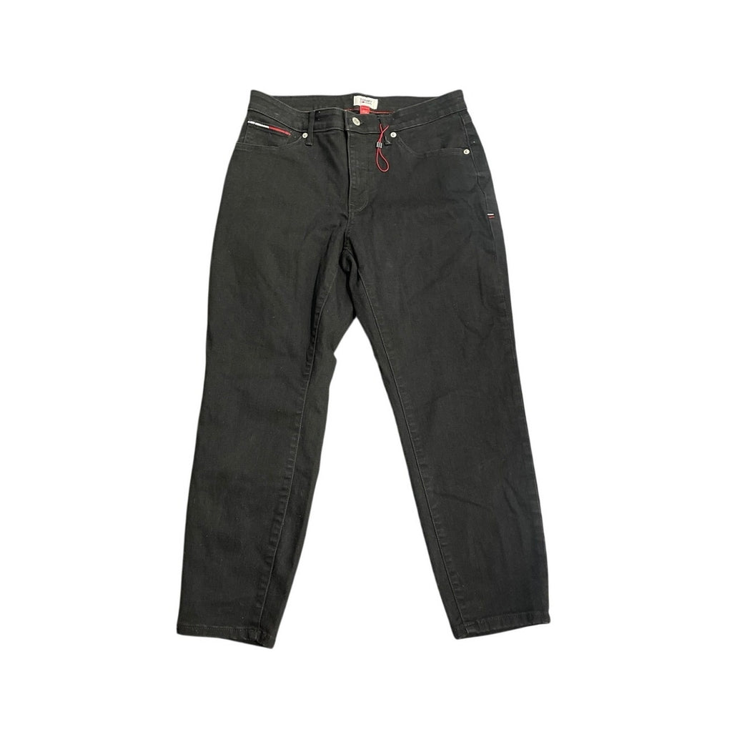 Tommy Jeans Skinny Curvy Cropped Black Denim Jeans SZ 12 / 31 Casual Streetwear