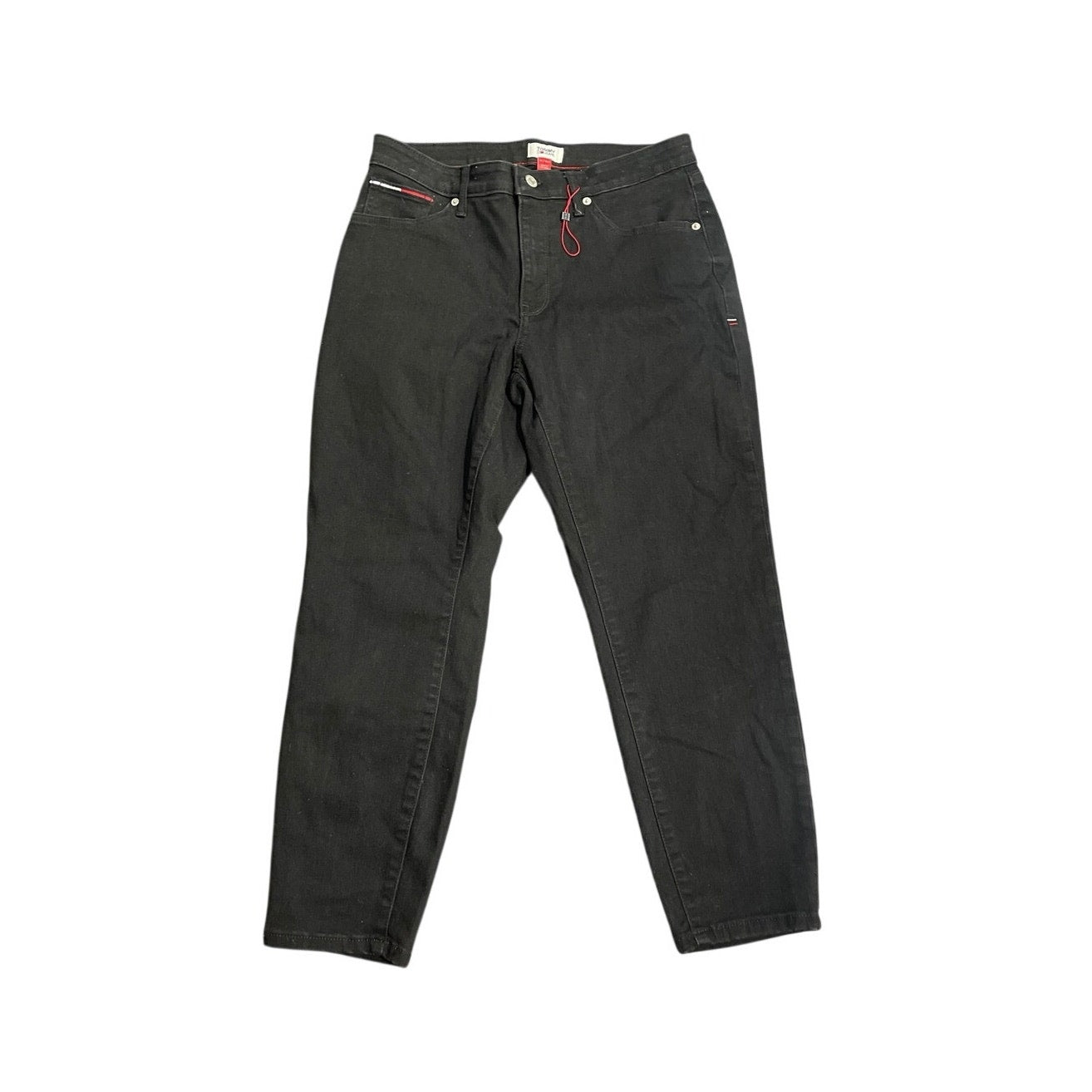 Tommy Jeans Skinny Curvy Cropped Black Denim Jeans SZ 12 / 31 Casual Streetwear
