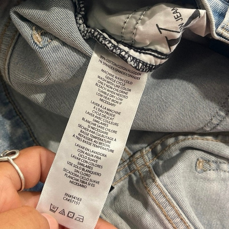 Calvin Klein Jeans Distressed High Rise Denim Pants Size 27 Streetwear Everyday