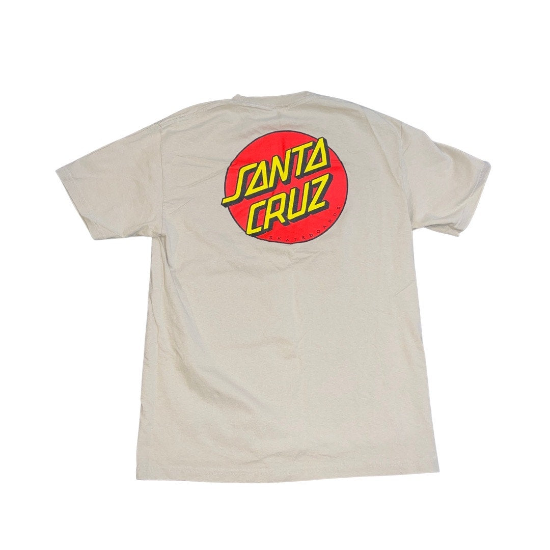 Santa Cruz Skateboard Classic Dot Mens Short Sleeve Shirt Size Large Skater