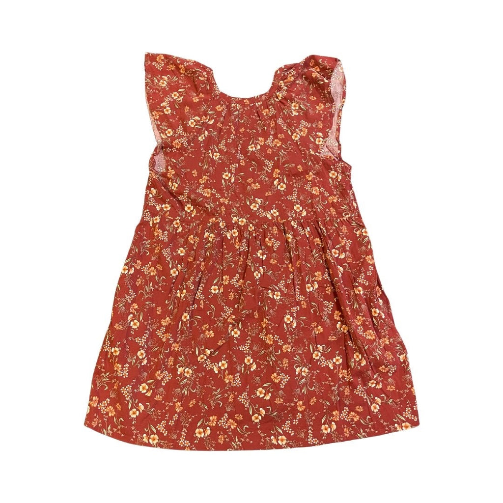Old Navy Flutter Sleeve Floral Print Swing Dress Size Large Brunch Boho Garden