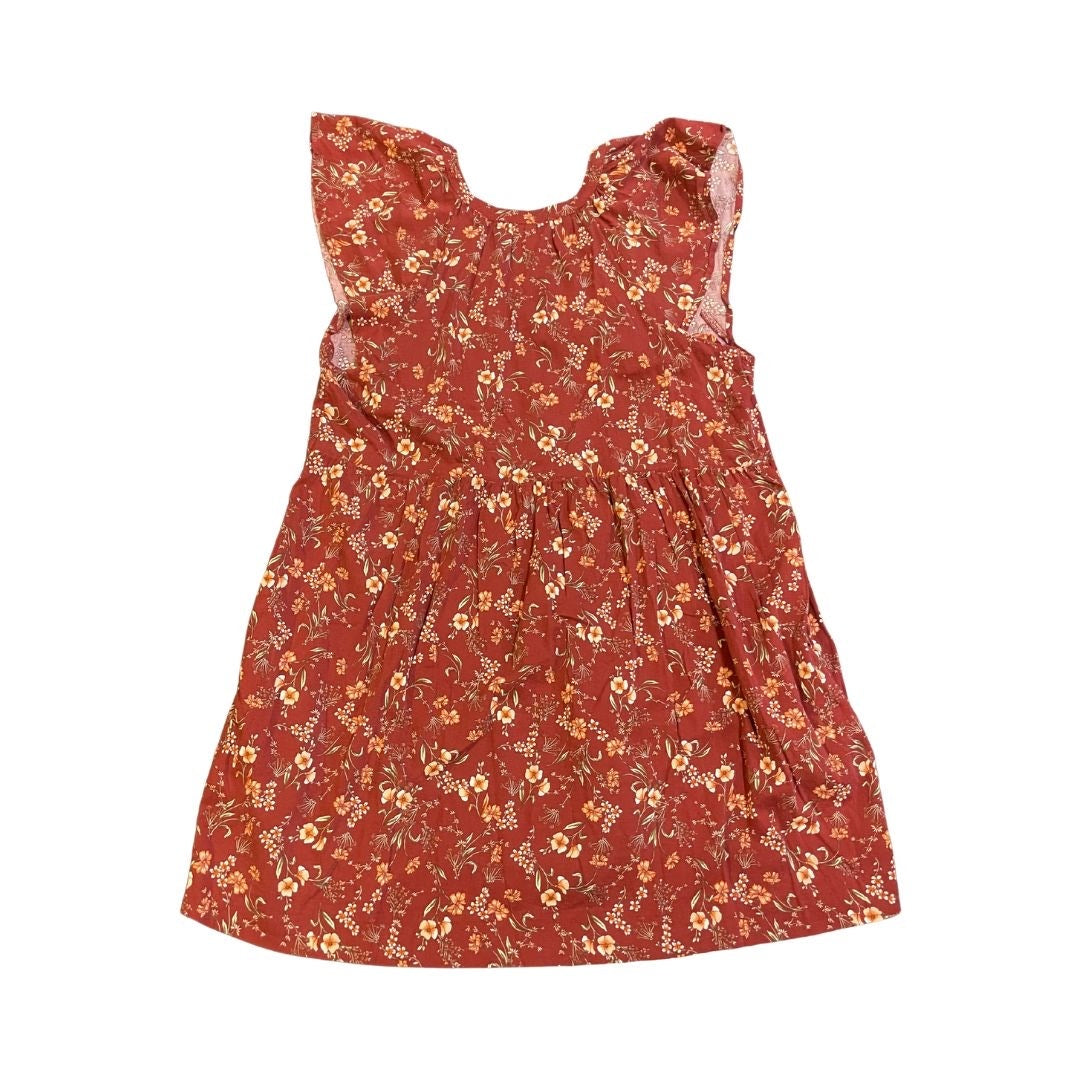 Old Navy Flutter Sleeve Floral Print Swing Dress Size Large Brunch Boho Garden
