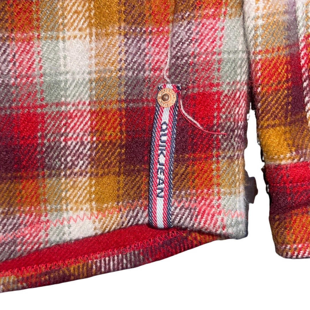 Vintage Quiksilver QuickJean Mens Flannel Jacket Plaid Shacket Size Large 90s