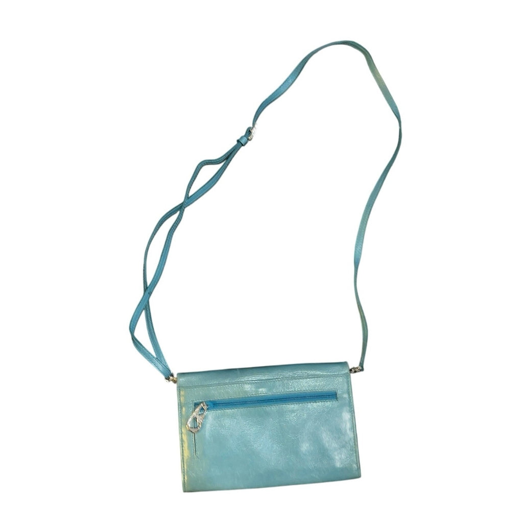 Brighton Vintage Turquoise Wallet Leather Purse Crossbody Western Cowboy 90s