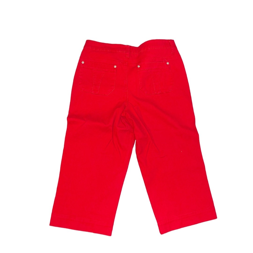 Faded Glory Women Capris Jean Red Pants Stretch Missy Size 8 Y2K 90s