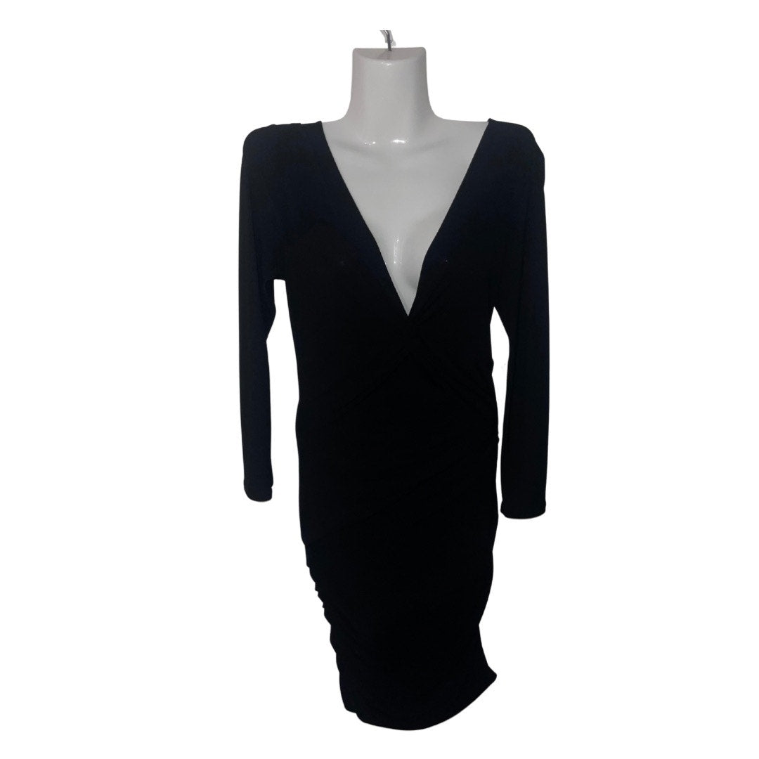 BCBGMAXAZRIA Dress Mid Length Ruched Cocktail Dress Date night Size Medium