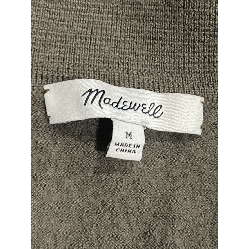 Madewell Merino Wool Three Button Sweater Polo Heritage Medium Preppy Academia