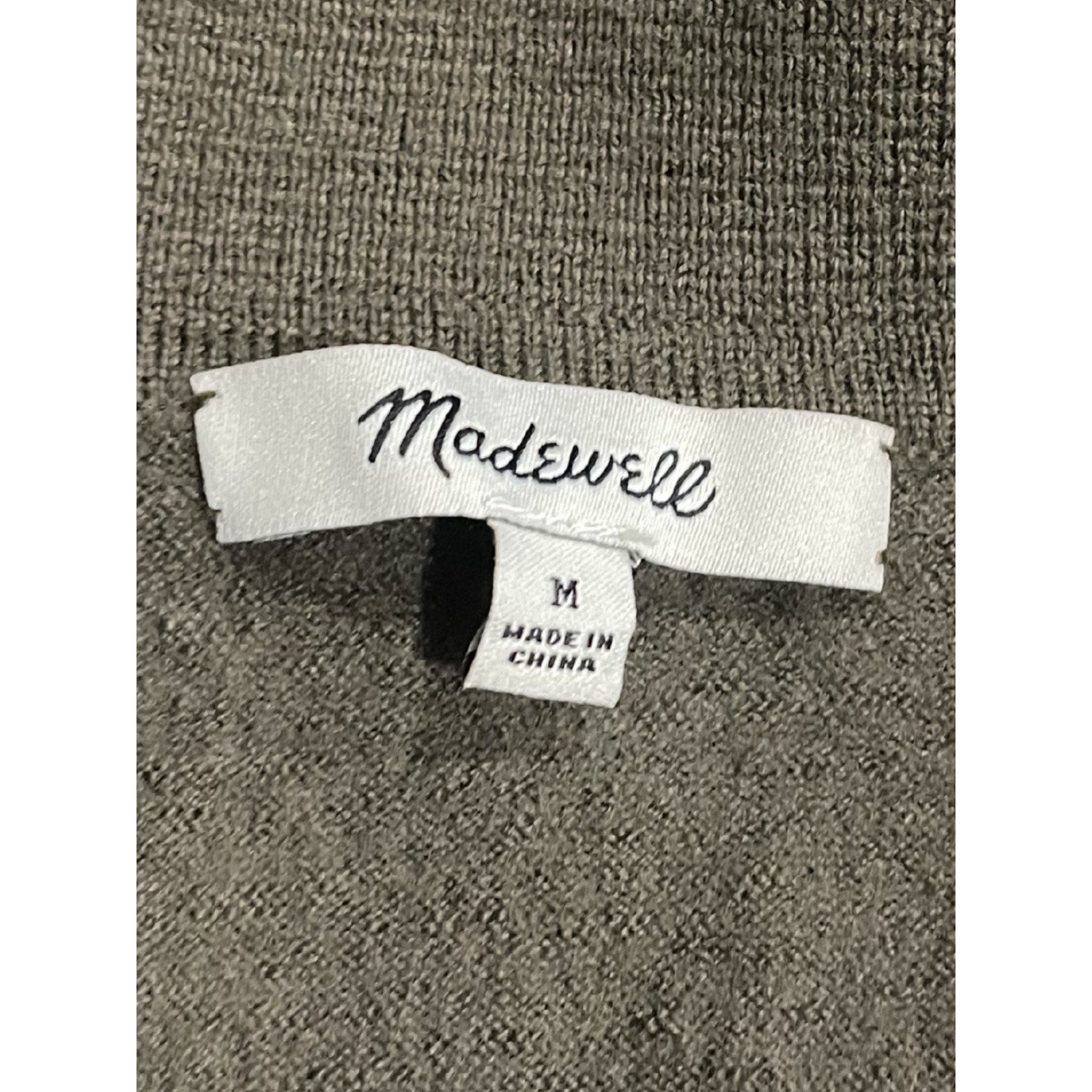 Madewell Merino Wool Three Button Sweater Polo Heritage Medium Preppy Academia