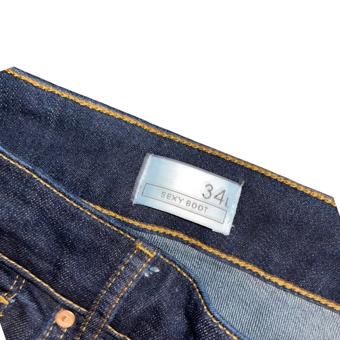 Gap 1969 Women Jeans Denim Pants Size 34L Sexy Boot Cut Flare Leg