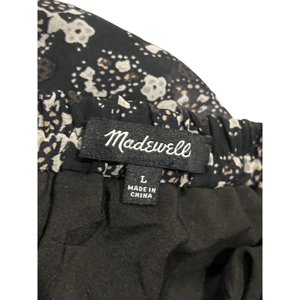 Madewell Artisan Floral Print Mini Ruffle Skirt SZ Large Flowy Boho Artsy Flirty