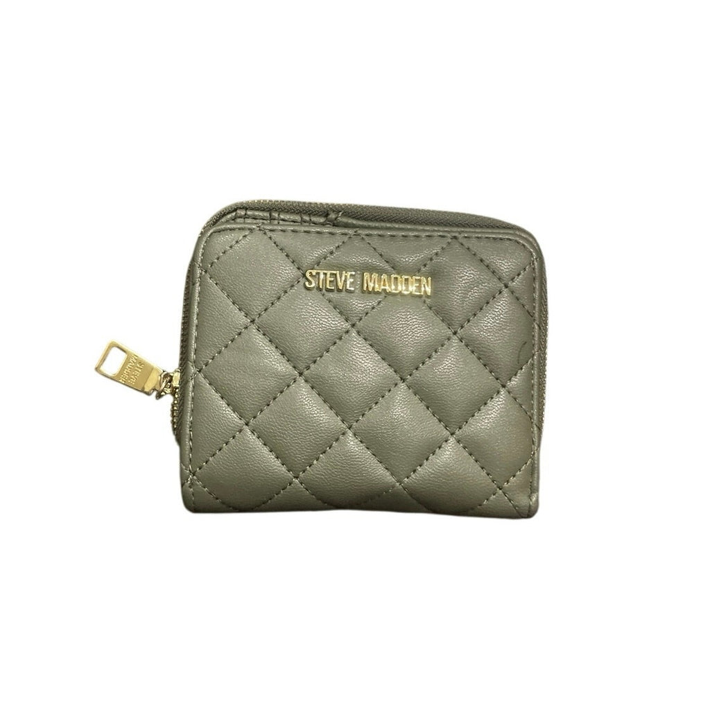 Steve Madden Quilted Full Zip Small Fold Wallet Accessory Y2K