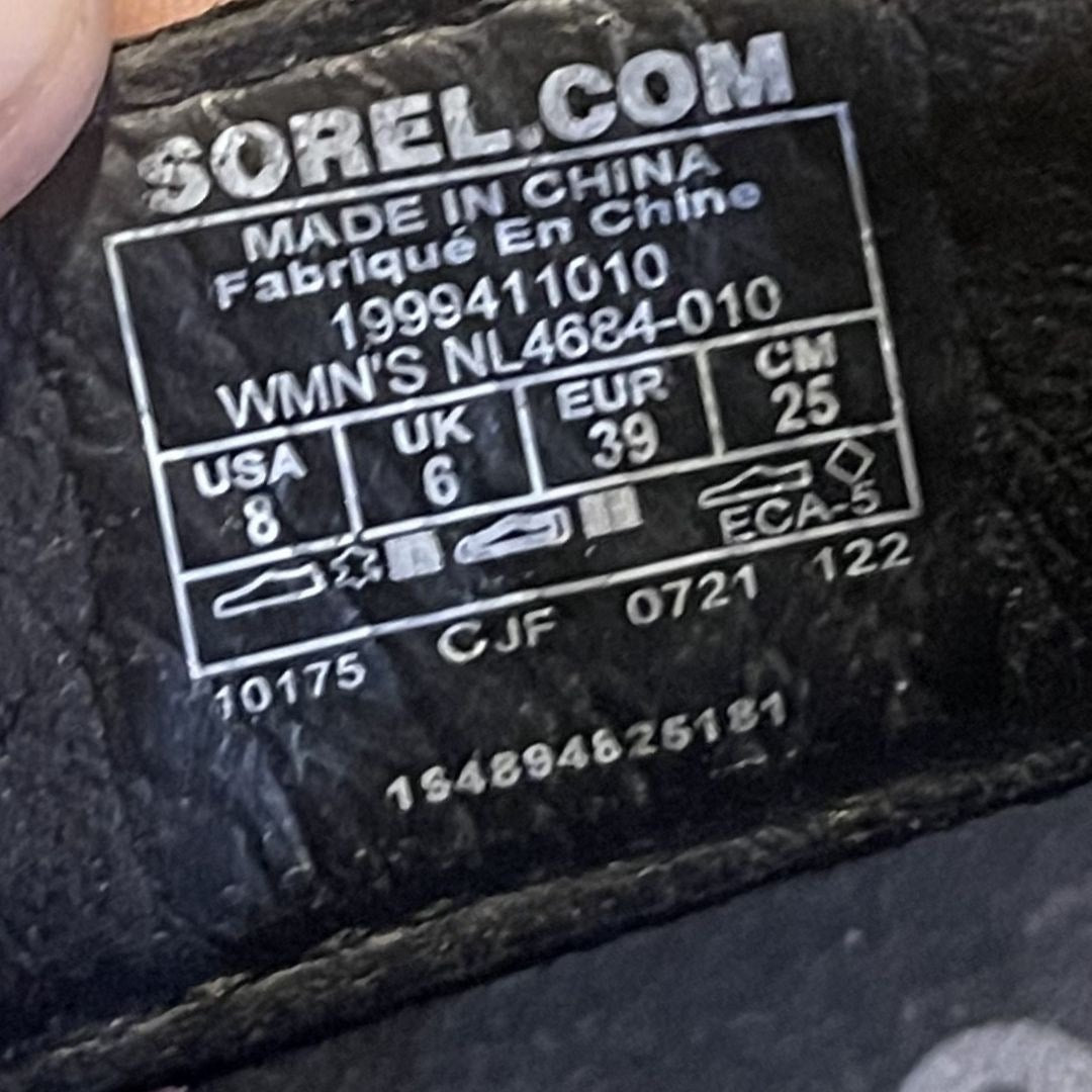 Sorel Joanie III Slingback Platform Wedge Leather Sandal Size 8 Open Toe Shoes