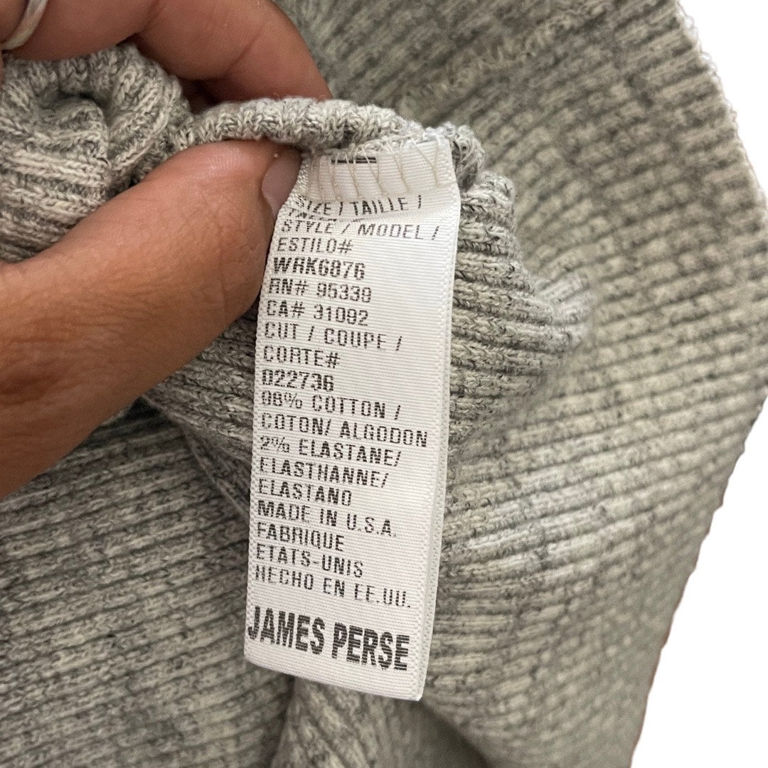 Standard James Perse Ribbed Knit Tank Dress Size 2 Heather Gray Bodycon