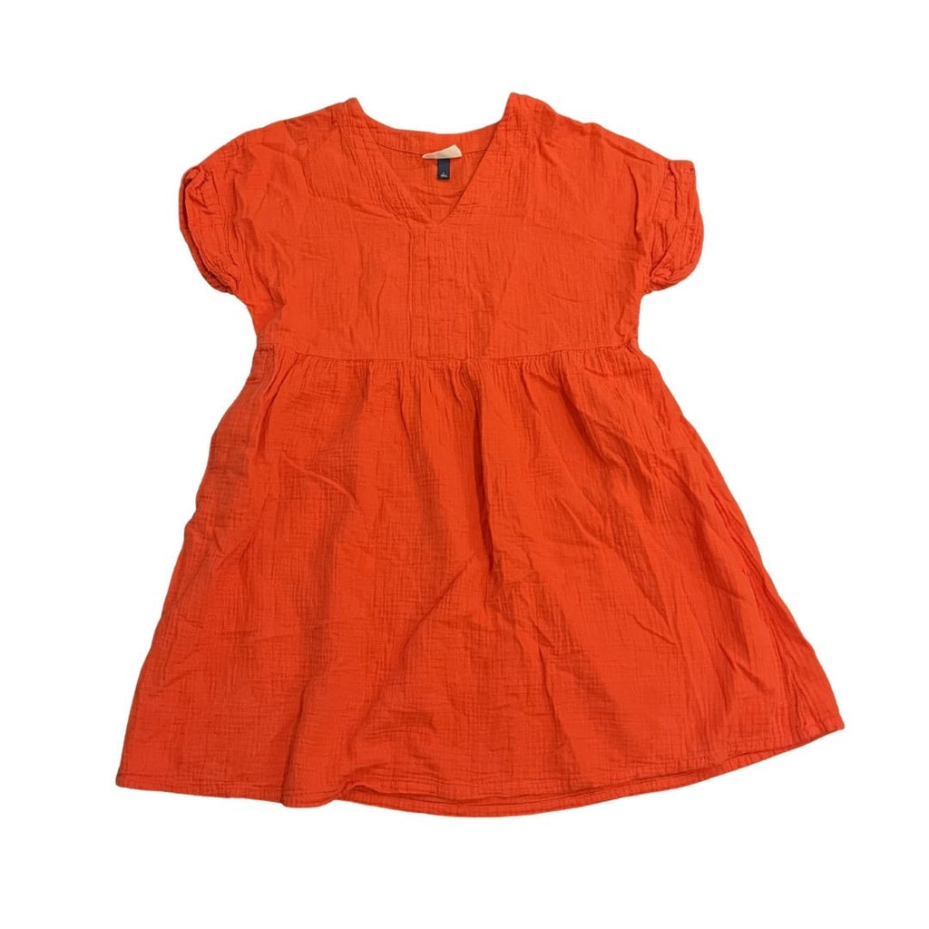 Universal Thread  Gauzy V-Neck Babydoll Dress Size Large Cotton Lagenlook Artsy