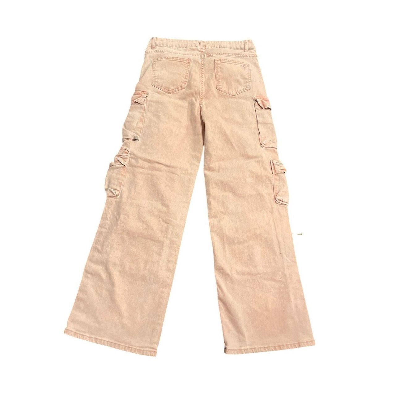 VIP Jeans Pink Multi Pocket Wide Leg Cargo Pants SZ 13/31 Utility Streetwear
