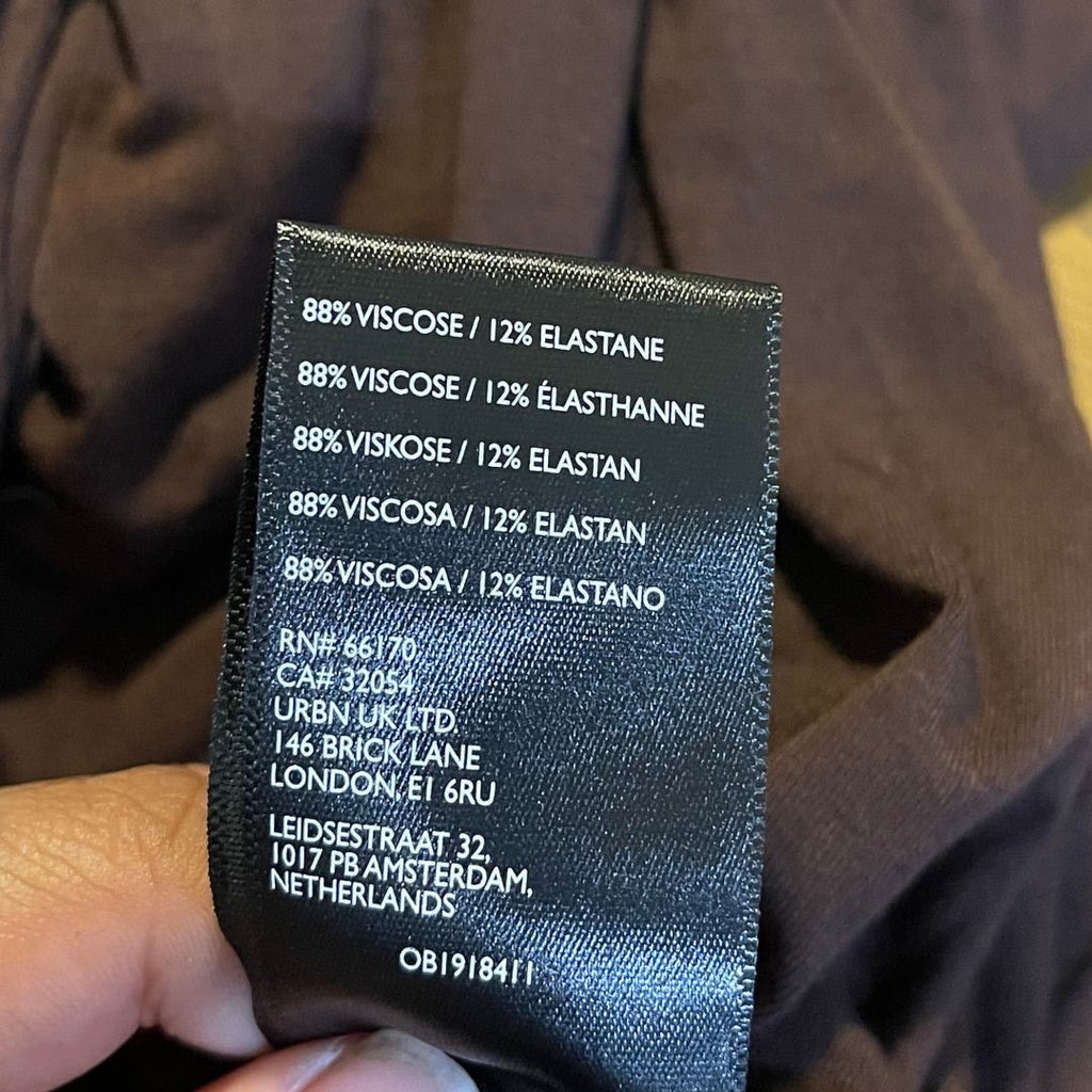 Urban Renewal Remnants Ruched Brown Strapless Tube Maxi Dress Size Medium NWT